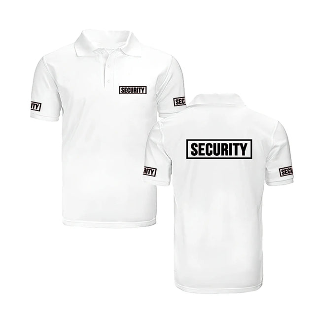 Security Classic Man Polo Shirt Breathable Quick Drying Guard Bodyguard Uniform Work Clothes Causal Light Soft Wholesale Tops