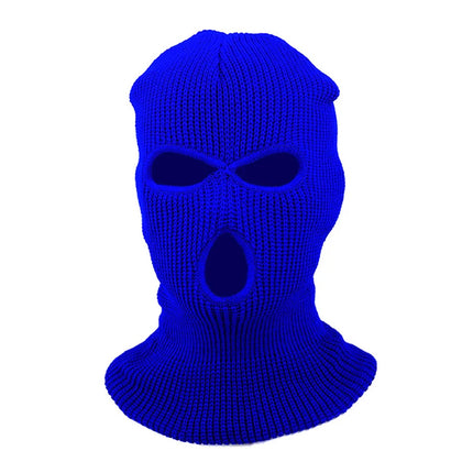 New Fashion 3-Hole Knitted Full Face Cover Ski Mask, Winter Balaclava Warm Knit Full Face Mask for Outdoor Sports