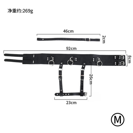 Leather Strap on Bdsm Bondage AV Vibrator Magic Wand Holder Belt Attachment Accessory fits Hitachi