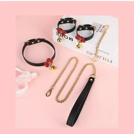 Sexy Leather Handcuff Erotic Cosplay Adjustable Handcuffs Adult Games Bondage Wrist Hand Cuffs Bondage Gear Accessories