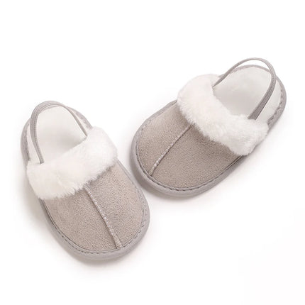 Newborn to 18 Months Children's Woolen Cotton Slippers Soft Soled Warm Baby Casual Shoes Cozy Footwear for Infants