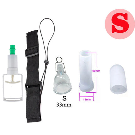 Penis Pump Enlargement Extender Vacuum Cup Hanger Trainer Dick Enlarger Erection Enhancer Bigger Growth Adult Sex Toys for Men