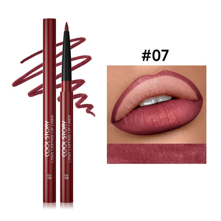 8 Colors Matte Lip Liner Waterproof Long-Lasting Lip Pencil Smudge-Proof Outline Lipstick for Defined Lips, Lip Contour Makeup