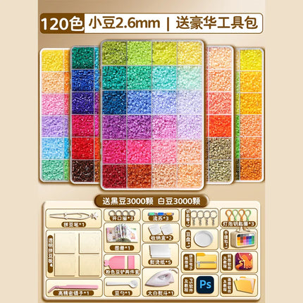 Perler Beads Complete Kit 2.6mm 240 Colors with Storage Bag Tool Set Iron Pegboard Tweezers for Kids Adults DIY Pixel Art Crafts
