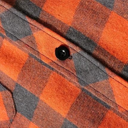 Men's Shirts Classic Plaid Casual Button Down Hooded Long Sleeved Double Pockets Shirt Hoodie Flannel Jacket Spring Autumn Tops