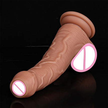 Silicone Real Big Thick Strap on Penis Foreskin Dick Anal Dildo Dilldo Masturbators Adult Sexy Toys for Women Men Girls Sexshop
