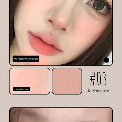 Matte Natural Cheek Tint White Brighten Face Waterproof Low saturation Nude Contouring Cosmetics Blush Powder Soft Female Makeup