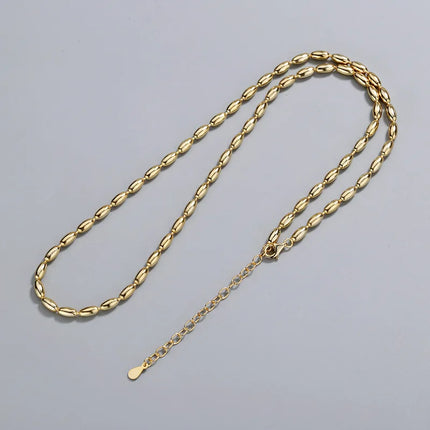 S925 Sterling Silver Necklace Simple Beads Choker Shiny Delicate Collarbone Chain For Girl Wedding Gift Fine Jewelry Wholesale