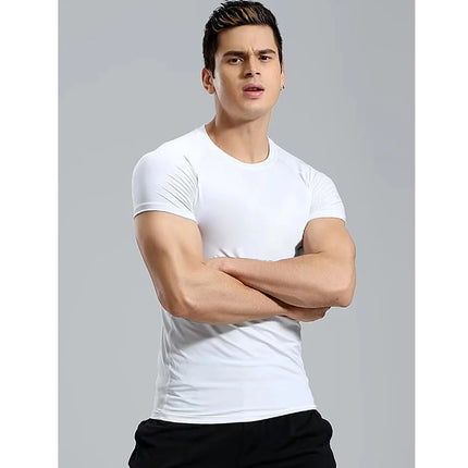 Men's T-Shirt Running Sport T Shirt Men Compression Top Tee Fitness Quick Dry Tight Training Gym Sport Running Shirts Men Jersey