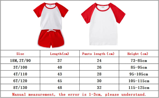 Children's Summer Pajama Set Kids Cartoon PAW Patrol T-shirt+Shorts Sets Boys Cotton Tops+Shorts 2Pcs Baby Boys Girls Sport Suit
