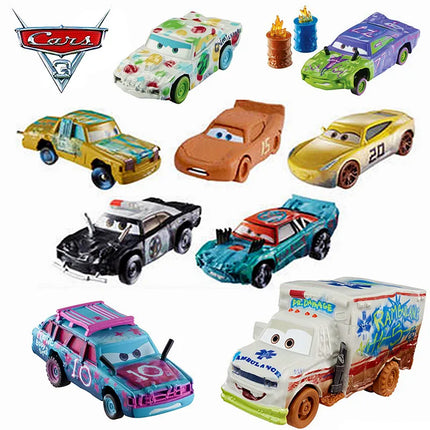 Pixar Cars 3 The Thunder Valleycrash Party Alloy Car Police Car McQueen Miss Toy Car Give Kids Birthday Gifts