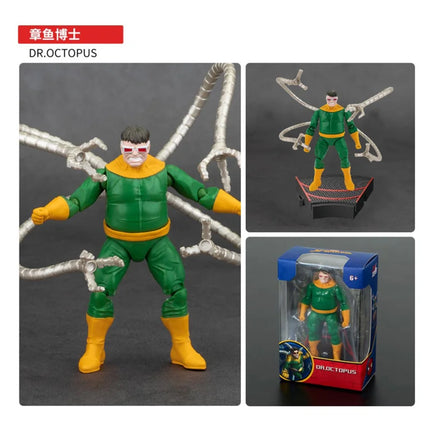 4 inches Original ZD Action Figure Toy Iron Man Scarlet Spider Miles Morales Spider-Man Venom Gwen Anime Movable Doll Model Gift