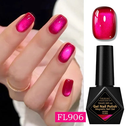 10ml Dragon Fruit Cat Magnetic Gel Nail Polish Red Jewel Effect Semi Permanent UV Gel Varnish Soak Off Nail Art Nail Supplies