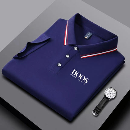 Summer New Men's Short-Sleeved Polo Shirt Fashion Design Golf Top Casual T-Shirt