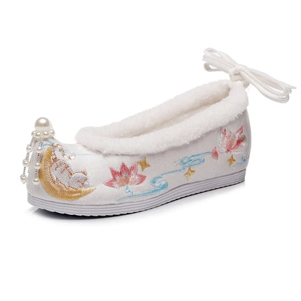 Chasing Moon Hot Sale Of The Season New Style Ming Dynasty Hanfu Shoes National Style Upturned Head Cotton Shoes Ancient Wedding