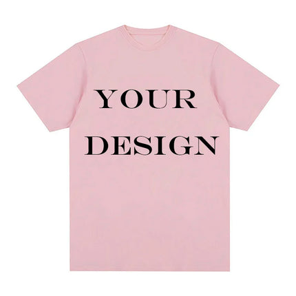 Unisex Cotton Tshirt Customized Printed Fashion T Shirt Harajuku Top DIY Your Like Photo or Logo T-shirt Fashion Custom Top