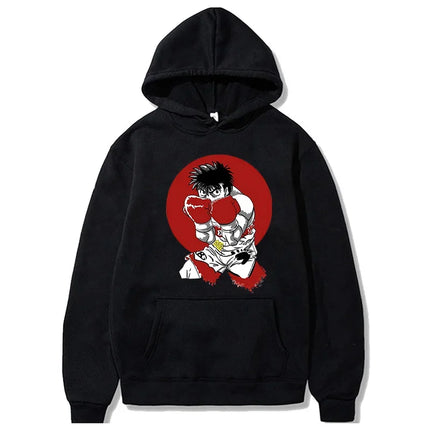 Men Women Makunouchi Takamura Harajuku Pullovers Hajime No Ippo Funny Hoodies KGB Manga Y2k Sweatshirt Japanese Anime Clothes