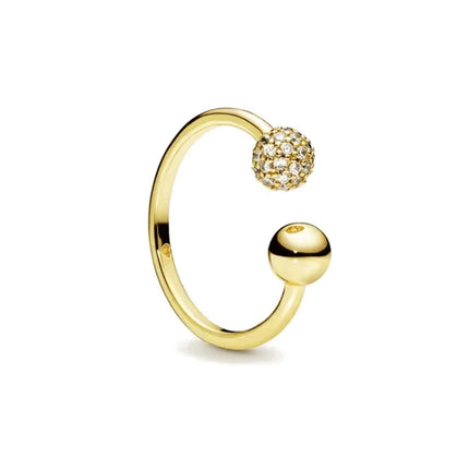 18K Gold Plated 925 Sterling Silver Flowers And Leaves Disc-shaped Ring 6 7 8 9 Rings Wedding Fashion Fine Luxury Jewelry Women