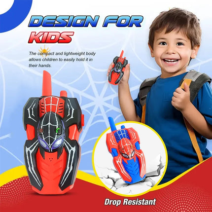 Spider Walkie Talkie for Kids, 2 Pack, Long Range Communication, Adventure Game Toy