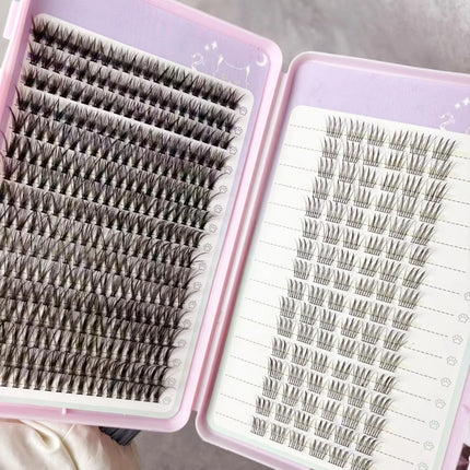 Mixed 9D Faux Mink Eyelashes 200 Bundles Natural Look Eyelash Extensions Individual Clusters 10-16mm Makeup Tools for Eyes