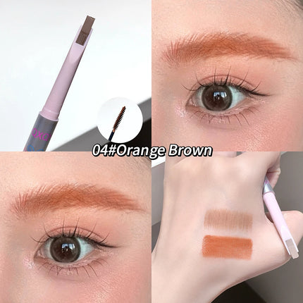 QXQY Dual-Head Eyebrow Pencil And Dye 2-in-1 Natural Color Waterproof Sweat-Resistant Long-Lasting Non-Smudging Eyebrow Makeup