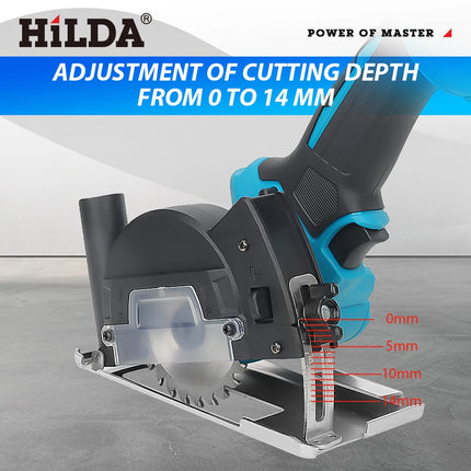 HILDA 12V Miniature Rechargeable Mini Angle Grinder with Battery Cutting Blade Polishing Grinder for Cutting Diamond Cordless