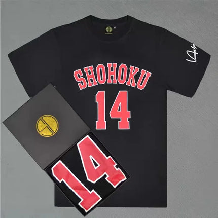 Cotton Shohoku Jersey Tshirt Sakuragi Mitsui Miyagi Basketball Shirt Anime Cosplay Uniform Tee for Men Women Fans