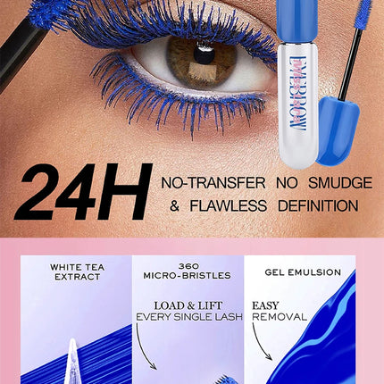 MISS LARA blue mascara, naturally curled, blue eyelashes, comfortable and natural, base mascara, enlarging eyes