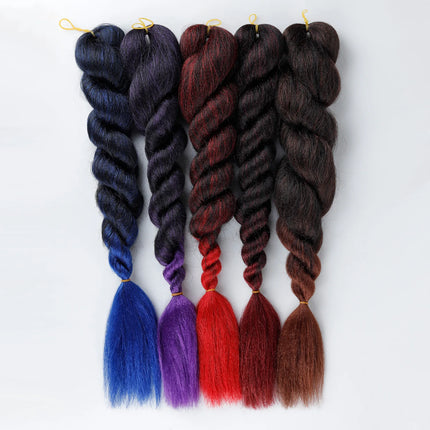 24Inch Ombre Synthetic Braiding Hair Extensions Jumbo Braids Hair for Women Crochet Braids Hair for African Hair Styling
