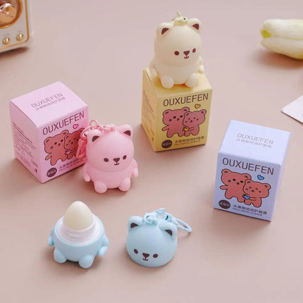 Cute Kids Lip Balm Moisturizing Anti Chapping Repair Formula For Dry Lips Gentle Non Irritating With Backpack Buckle Daily Care