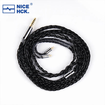 NICEHCK BlackCat Ultra 8 Strands Zinc Copper Alloy Oil Soaked HiFi Earphone Cable 4.4 MMCX 2Pin for ZERO Cadenza LAN tangzu fudu