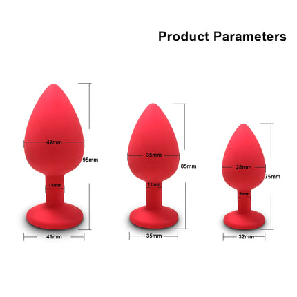 3 Sizes Anal Plug Butt Women Men Silicone Round Shaped Erotic Penetration Anal Bullet Gay anal Masturbator Sex Toy for Adults 18