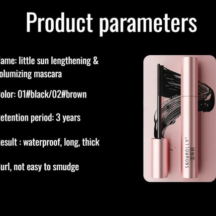 Black Volume Curl Mascara Defining Mascara Lengthening Waterproof  Mascara Waterproof Extra Volume Long -lasting Hyper-Curl