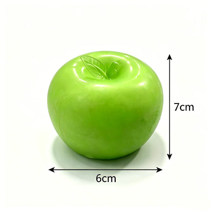 Green Apple Slushie Squishy Fidget Toy Crunchy Moldable Non-Bounce Sensory Stress Reliever Medium Grip Strength Slow Rising Gift