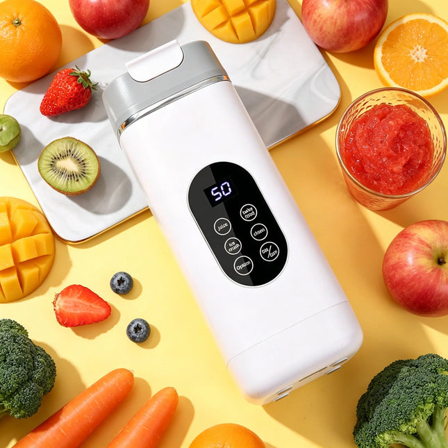 Portable Fruit Juicer Blenders Outdoor Personal Electric Mini Bottle Home USB Charge 12 Blades Double Cup Juicer Machine