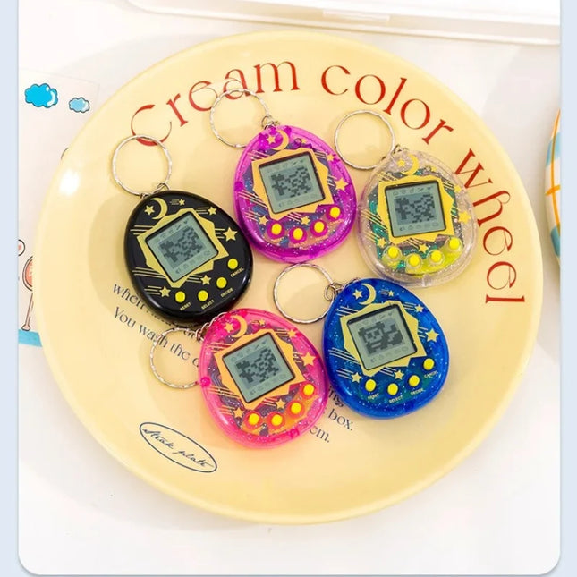 2026 New Cross-Border Electronic Pet Machine Virtual Retro Handheld Game Keychain Children's Toy Gift Luminous Toys