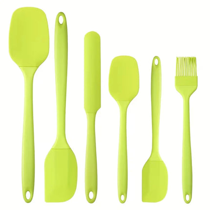 6 Pieces Silicone Spatula Set Food Grade split type Heat Resistant Spatulas Turner for Cooking Baking Mixing Baking Tools