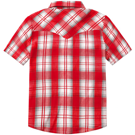 Boys Western Shirts Cowboy Outfit for Kid Toddler Halloween Carnival Fancy Dress Set Farm Theme Birthday Paty Gift Plaid Clothes