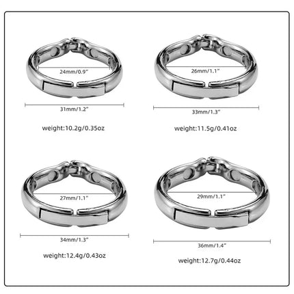 Male Cock Ring Metal Penis Ring Circumcision Blocker Glans Cock Ejaculation Delay Training Semen Lock Ring Adult Sex Toy For Men