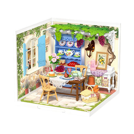 Rolife DIY Miniature House Kits Super Creator Model Courtyard Diorama Kit Perfect Christmas Birthday Gift for Adults Kids