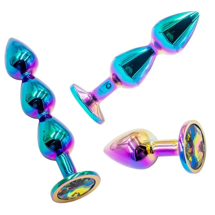 1pcs Metal Anal Plug  Gem Base Butt Plug Anal Massage Dilatancy Toys Adult Masturbation Sexual Wellness G-point massage