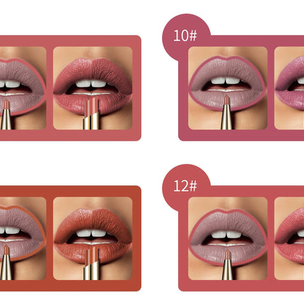 2 IN 1 Lip Liner Waterproof Matte Lipstick Pencil Sexy Red Long Lasting Lipliner Makeup Cosmetics