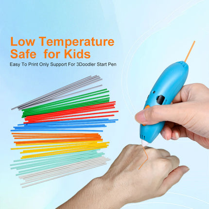 300PCS 3D Pen Filament Refills 3D Print Filament 2.5mm 15CM Long 3D Pen Accessories 3D Drawing Pen Refill Filament Bundle