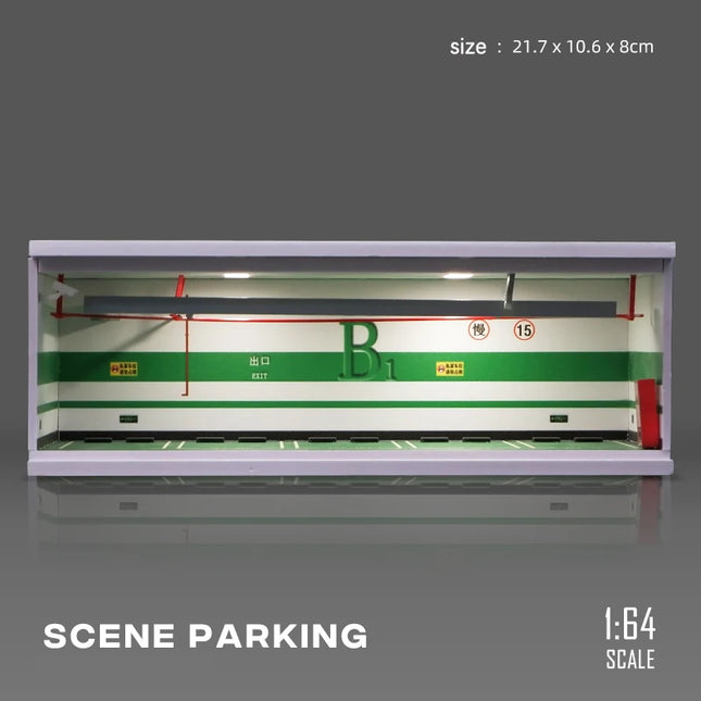 1/64 Garage scene Model Scene with Light Version Simulation Model Scene Decoration Collect (Excluding dolls and car models)