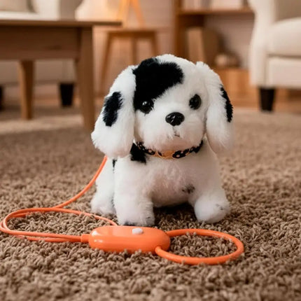 Electric Simulation Puppy Plush Toys Interactive Dog Robot Walking Barking Tail Wagging Toy For Kids Birthday Xmas Gift S3r4