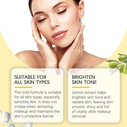 OUHOE Gentle Olive Cleansing Oil, Nourishing & Moisturizing, Effectively Removes Makeup & Impurities, For Face & Lips