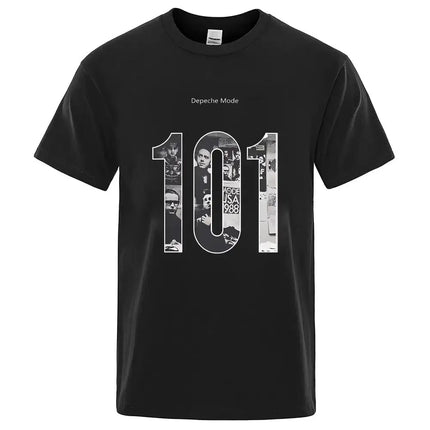 Hip Pop Amazing Rose Tops Black By Depeche Mode Print Cotton Sports T-shirt Casual Oversized Casual Graphic Streetwear Unisex