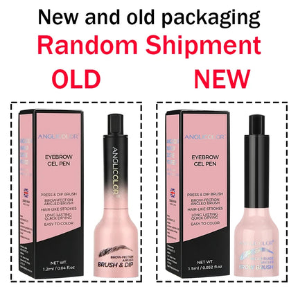 Wild Eyebrow Pencil Square Angled Brush Velvet 3D Brow Dye Cream Hairline Anti-smudge Waterproof Multifunction Eyebrow Tint Pen