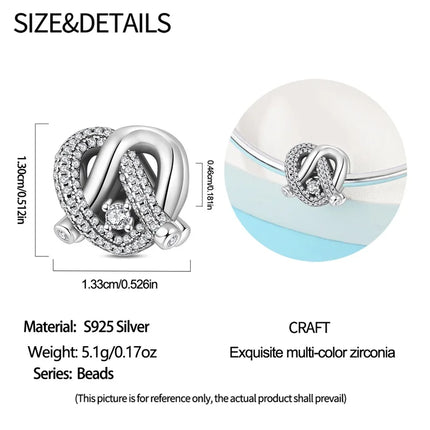 Original 925 Sterling Silver Charms Beads Cute Mushroom Unicorn Love Wings Pearl Charm for Bracelet Pendant Woman Girl Jewelry