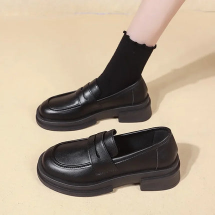 New Japanese Style College Student Cosplay Lolita Shoes for Women/Girls Fashion Black/Coffee Uniform Platform Shoes 2025
